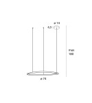 Pendant lamps circles - Maxlight Cayenne 80cm P0606D Pendant Lamp. - product 4