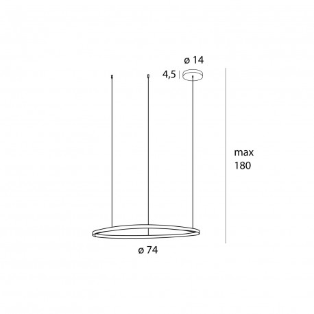 Maxlight Lampa Wisząca Cayenne 80cm P0606D