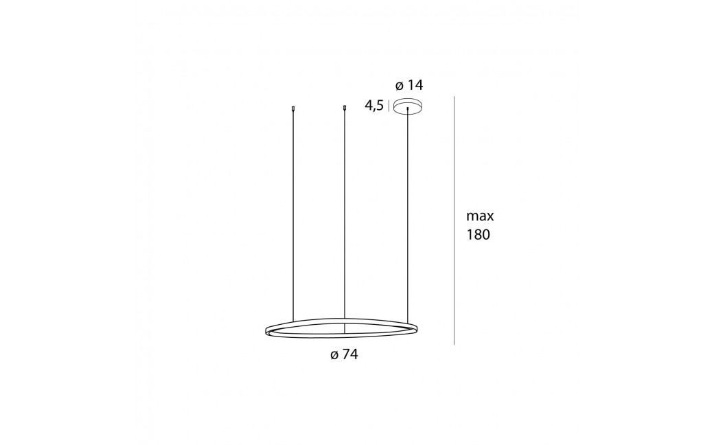 Maxlight Lampa Wisząca Cayenne 80cm P0606D