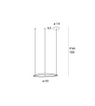 Pendant lamps circles - Maxlight Cayenne 60cm P0605D Pendant Lamp - product 2