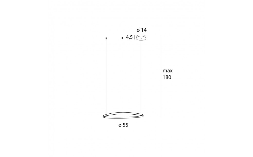 Maxlight Lampa Wisząca Cayenne 60cm P0605D