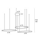 Pendant lamps circles - Maxlight Cayenne 3 P0604D Pendant Lamp. - product 3