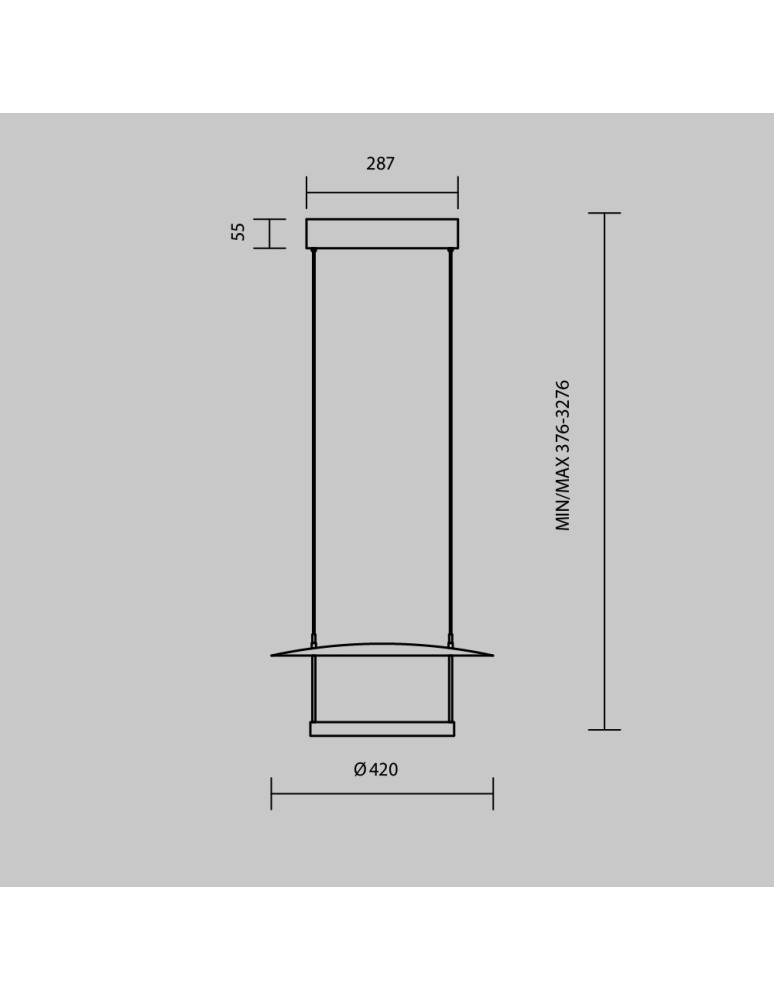 Designer pendant lamps - Maytoni Ambience LED pendant lamp 1000lm 3000K Black MOD280PL-L23B3K1 - product kolory-swiatla.pl 2