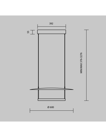 Maytoni Ambience Lampa wisząca LED 1400lm 3000K Czarny MOD280PL-L30B3K1 - produkt 2