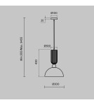 Single pendant lamps - Maytoni Antic Pendant Lamp 1xE27, LED 510lm 2700K Gold MOD302PL-01CG1 - product 2