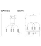 Pendant lamps over the island - Maytoni Antic Pendant Lamp 4xE14 Gold MOD302PL-04W - product 6