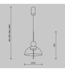 Single pendant lamps - Maytoni Bangkok LED pendant lamp 1500lm 3000K Black MOD185PL-L12CG3K1 - product 2