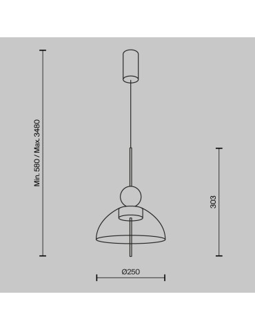 Maytoni Bangkok LED pendant lamp 1500lm 3000K Black MOD185PL-L12CG3K1 - product 2