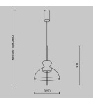 Single pendant lamps - Maytoni Bangkok LED pendant lamp 1500lm 3000K Black MOD185PL-L12CG3K2 - product 2