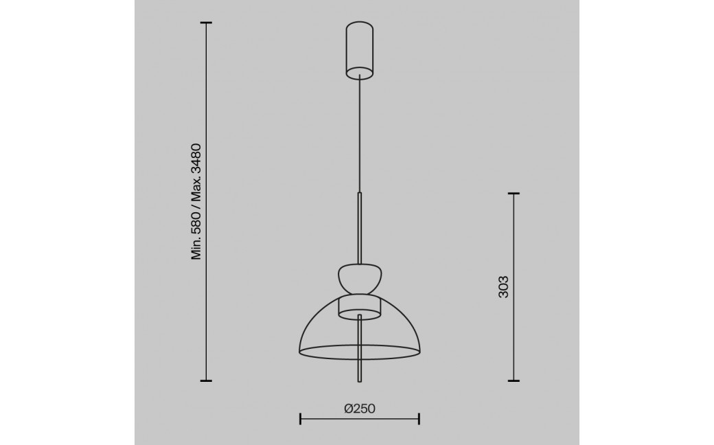 Maytoni Bangkok Lampa wisząca LED 1500lm 3000K Czarny MOD185PL-L12CG3K2