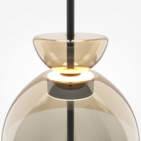 Maytoni Bangkok Lampa wisząca LED 1500lm 3000K Czarny MOD185PL-L12CG3K2