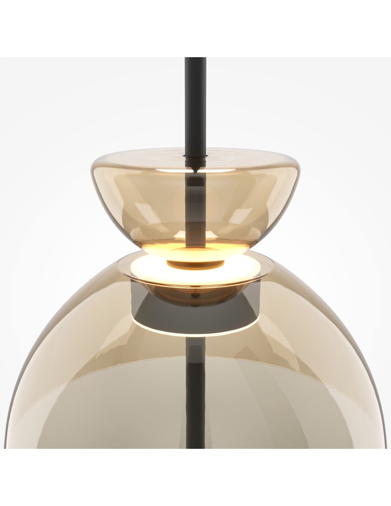Single pendant lamps - Maytoni Bangkok LED pendant lamp 1500lm 3000K Black MOD185PL-L12CG3K2 - product kolory-swiatla.pl 6