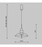 Single pendant lamps - Maytoni Bangkok LED pendant lamp 1500lm 3000K Black MOD185PL-L12CG3K3. - product 2