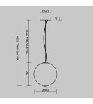 Single pendant lamps - Maytoni Bruma LED pendant lamp 2000lm 2700K Chrome MOD397PL-L15CH2.7K - product 2