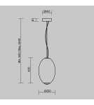 Single pendant lamps - Maytoni Bruma LED pendant lamp 2500lm 2700K Chrome MOD397PL-L19CH2.7K - product 2