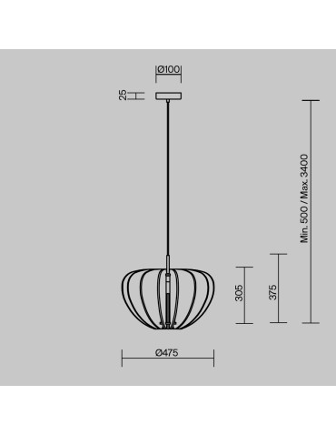 Maytoni Cambio Pendant Lamp 1xE27 Black MOD398PL-01S - product 2