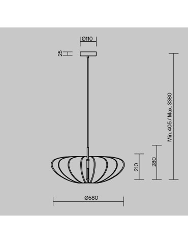 Maytoni Cambio Pendant Lamp 1xE27 Black MOD398PL-01GR1 - product 2