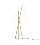 Floor lamps - Maytoni Crochet LED Floor Lamp 2500lm 3000K Black and Brass MOD369FL-L36BS3K - product 1