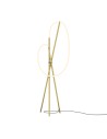 Maytoni Crochet LED Floor Lamp 2500lm 3000K Black and Brass MOD369FL-L36BS3K