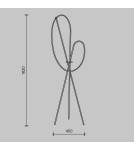 Floor lamps - Maytoni Crochet LED Floor Lamp 2500lm 3000K Black and Brass MOD369FL-L36BS3K - product 2