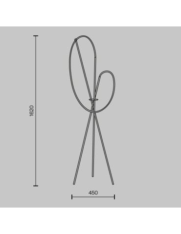 Maytoni Crochet LED Floor Lamp 2500lm 3000K Black and Brass MOD369FL-L36BS3K - product 2