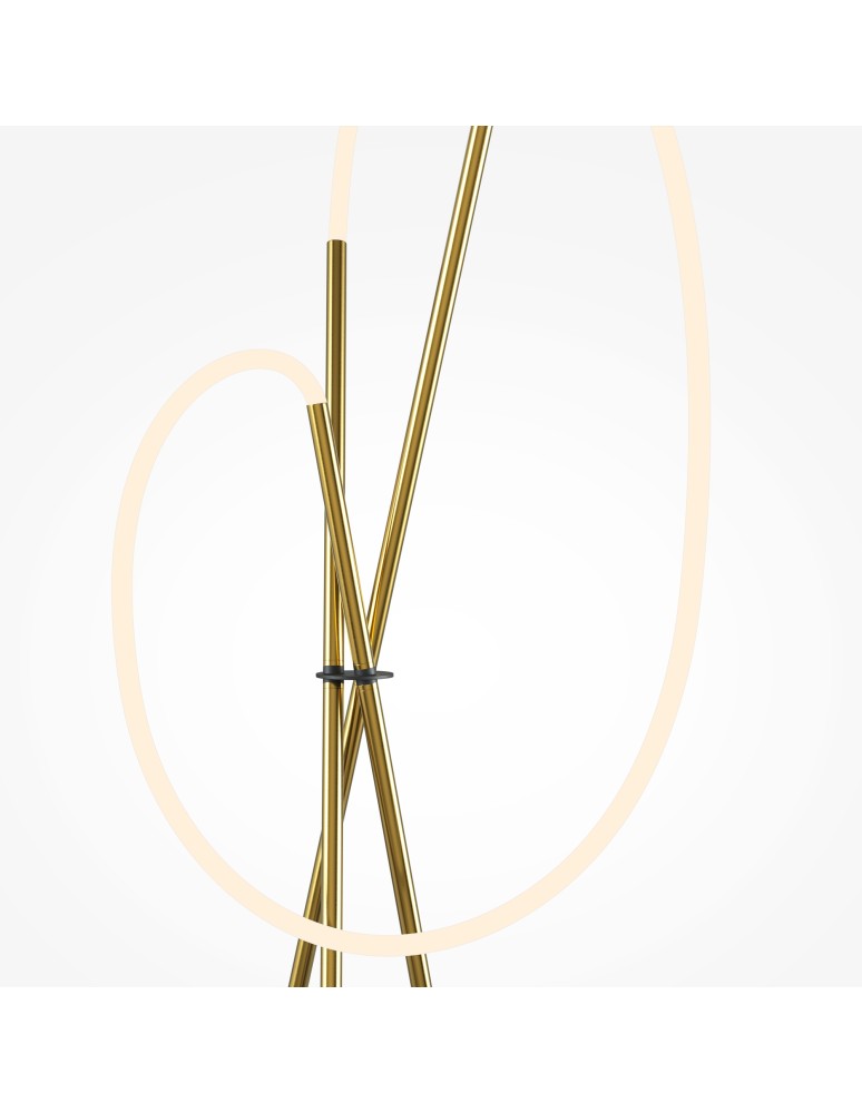 Floor lamps - Maytoni Crochet LED Floor Lamp 2500lm 3000K Black and Brass MOD369FL-L36BS3K - product kolory-swiatla.pl 6