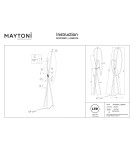 Floor lamps - Maytoni Crochet LED Floor Lamp 2500lm 3000K Black and Brass MOD369FL-L36BS3K - product 8