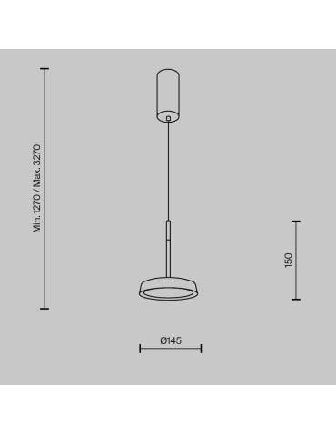 Maytoni El LED pendant lamp 700lm 3000K Black MOD041PL-L15G3K - product 2