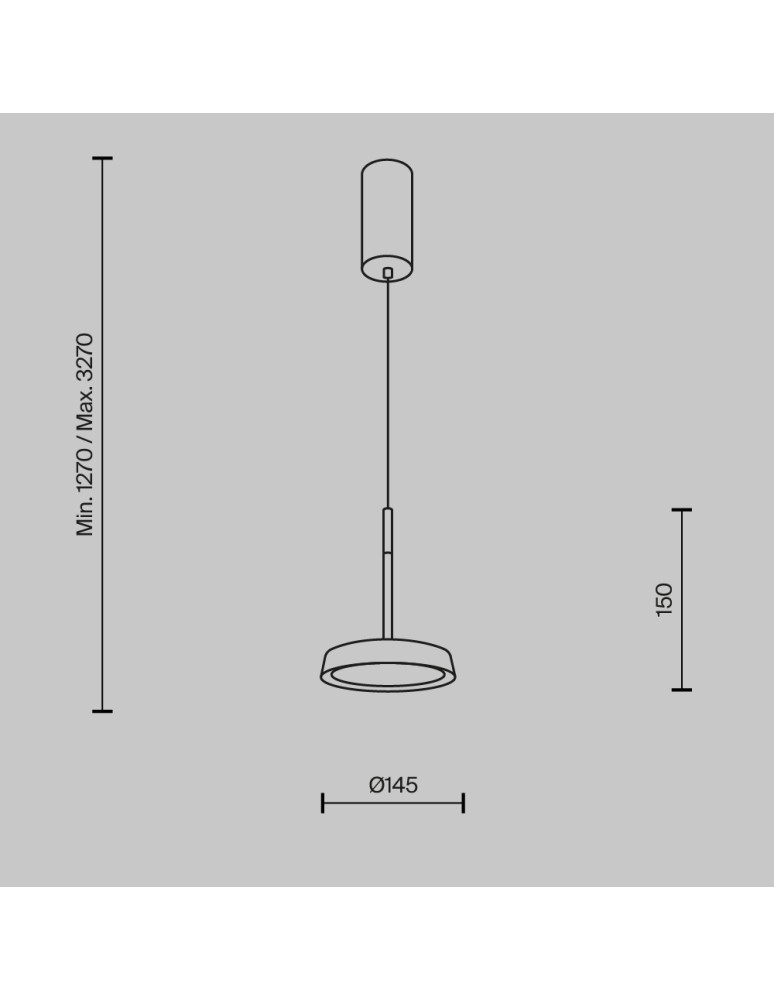 Single pendant lamps - Maytoni El LED pendant lamp 700lm 3000K Black MOD041PL-L15G3K - product kolory-swiatla.pl 2