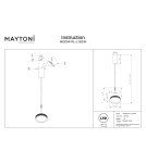 Single pendant lamps - Maytoni El LED pendant lamp 700lm 3000K Black MOD041PL-L15G3K - product 7