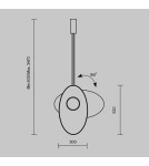 Designer pendant lamps - Maytoni Evolution LED pendant lamp 400lm 3000K Black MOD396PL-L10GR3K - product 2