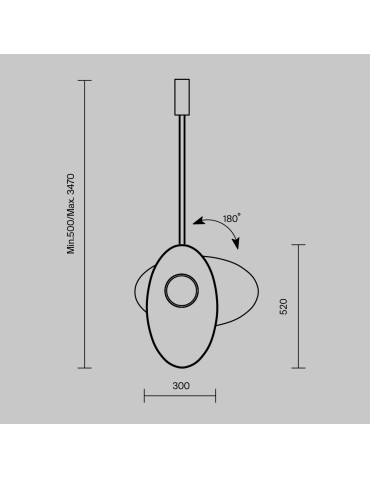 Maytoni Evolution Lampa wisząca LED 500lm 3000K Czarny MOD396PL-L10W3K - produkt 2