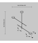 LED pendant lamps - Maytoni Fad LED ceiling lamp 800lm 3000K Black MOD070CL-L15B3K1. - product 2