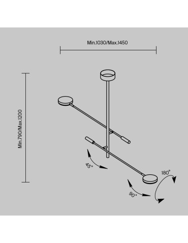 Maytoni Fad Lampa sufitowa LED 800lm 3000K Czarny MOD070CL-L15B3K1 - produkt 2