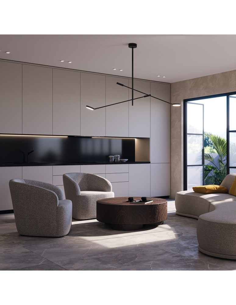 LED pendant lamps - Maytoni Fad LED ceiling lamp 800lm 3000K Black MOD070CL-L15B3K1. - product kolory-swiatla.pl 3