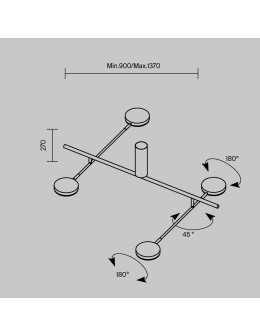 Maytoni Fad Lampa sufitowa LED 1450lm 3000K Czarny MOD070CL-L30B3K - produkt 2