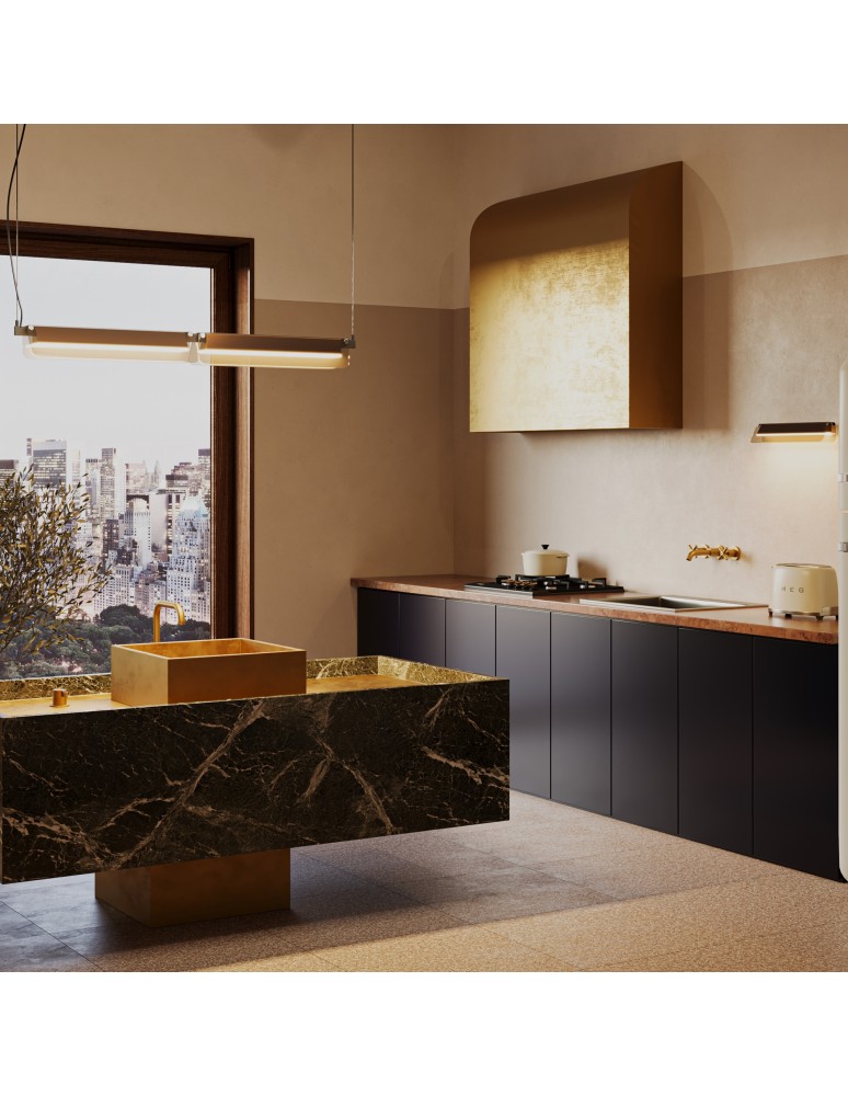 Pendant lamps over the island - Maytoni Flat LED pendant lamp 2480lm 3000K Black MOD296PL-L20BC3K. - product kolory-swiatla.pl 3