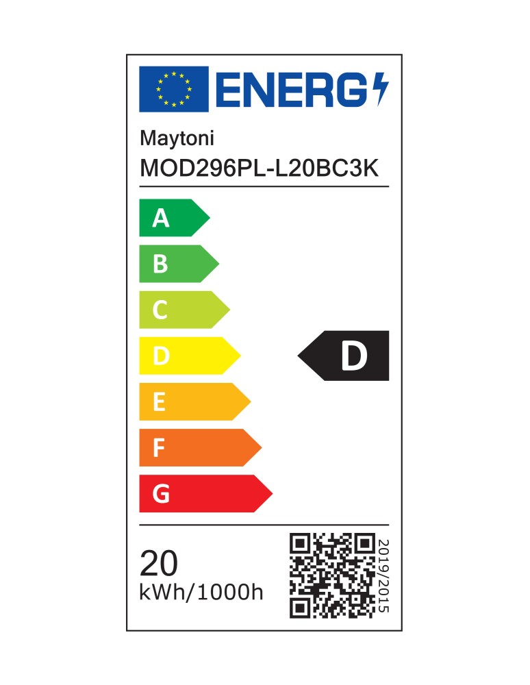 Pendant lamps over the island - Maytoni Flat LED pendant lamp 2480lm 3000K Black MOD296PL-L20BC3K. - product kolory-swiatla.pl 7
