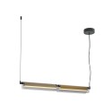 Maytoni Flat Lampa wisząca LED 2480lm 3000K Czerń i mosiądz MOD296PL-L20BS3K