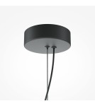 Pendant lamps over the island - Maytoni Flat LED pendant lamp 2480lm 3000K Black and brass MOD296PL-L20BS3K - product 3