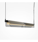 Pendant lamps over the island - Maytoni Flat LED pendant lamp 2480lm 3000K Black and brass MOD296PL-L20BS3K - product 4