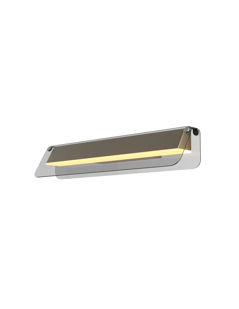 Designer wall lamps - Maytoni Flat LED wall lamp 1150lm 3000K Black and brass MOD296WL-L10BS3K. - product kolory-swiatla.pl 1