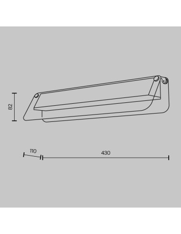 Maytoni Flat LED wall lamp 1150lm 3000K Black and brass MOD296WL-L10BS3K. - product 2
