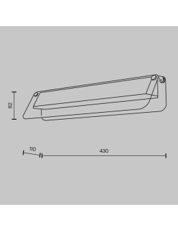 Maytoni Flat Lampa ścienna LED 1150lm 3000K Czerń i mosiądz MOD296WL-L10BS3K - produkt 2