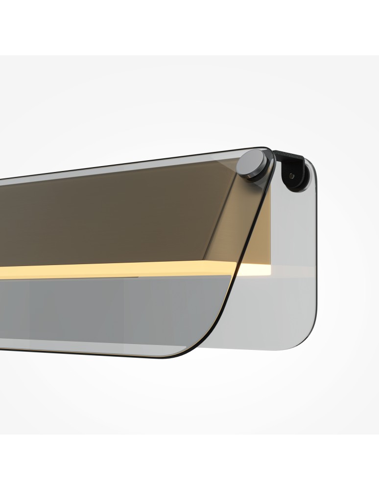 Designer wall lamps - Maytoni Flat LED wall lamp 1150lm 3000K Black and brass MOD296WL-L10BS3K. - product kolory-swiatla.pl 5