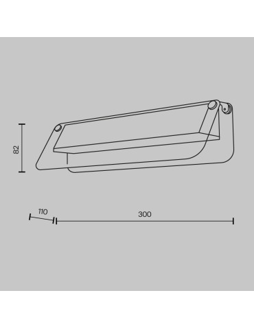 Maytoni Flat Lampa ścienna LED 730lm 3000K Czerń i mosiądz MOD296WL-L6BS3K - produkt 2
