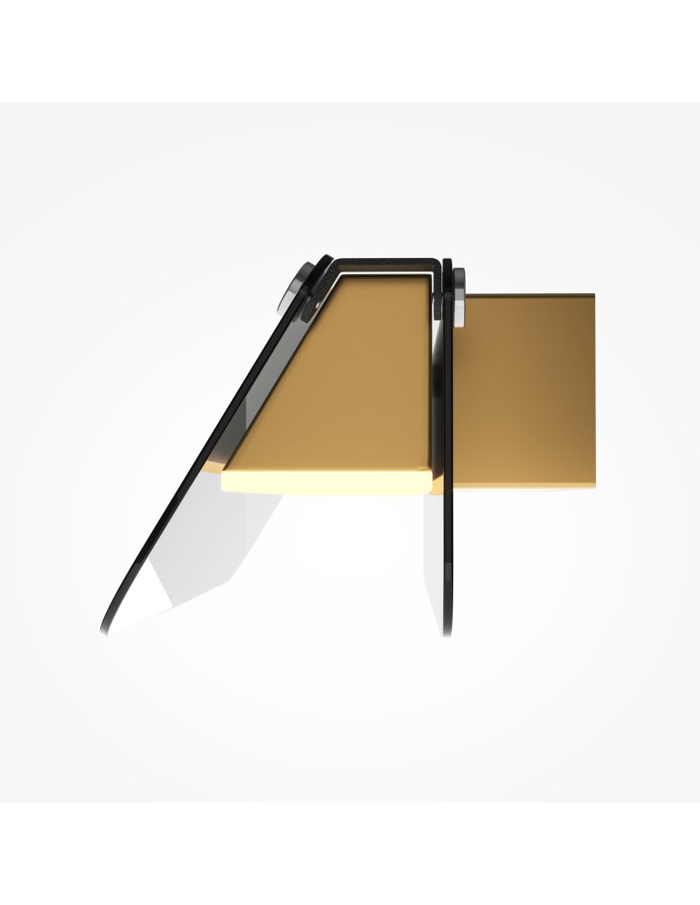 Designer wall lamps - Maytoni Flat LED wall lamp 730lm 3000K Black and brass MOD296WL-L6BS3K. - product kolory-swiatla.pl 3
