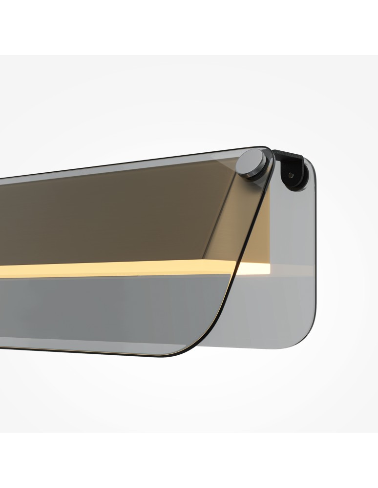 Designer wall lamps - Maytoni Flat LED wall lamp 730lm 3000K Black and brass MOD296WL-L6BS3K. - product kolory-swiatla.pl 5