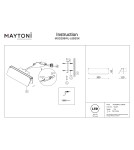 Designer wall lamps - Maytoni Flat LED wall lamp 730lm 3000K Black and brass MOD296WL-L6BS3K. - product 7