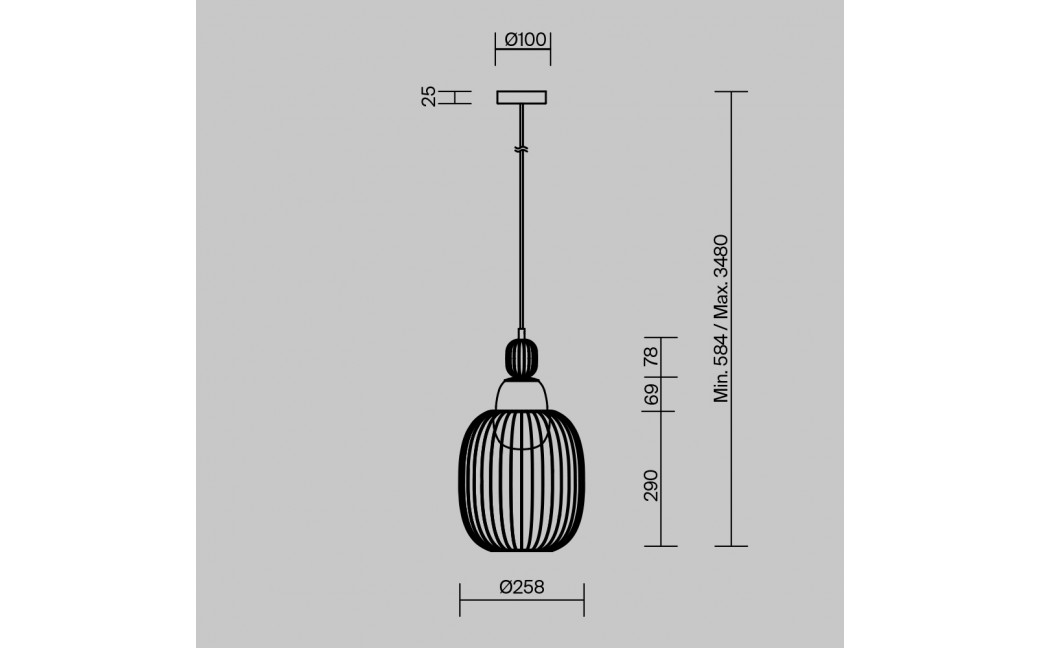 Maytoni Levitation Lampa wisząca 1xG9 Mosiądz MOD376PL-01G1